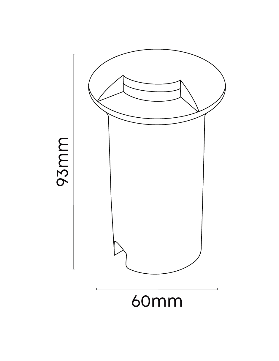 EMPOTRADO DE CORTESÍA UNA APERTURA 2W 100-240V 3000K IP67