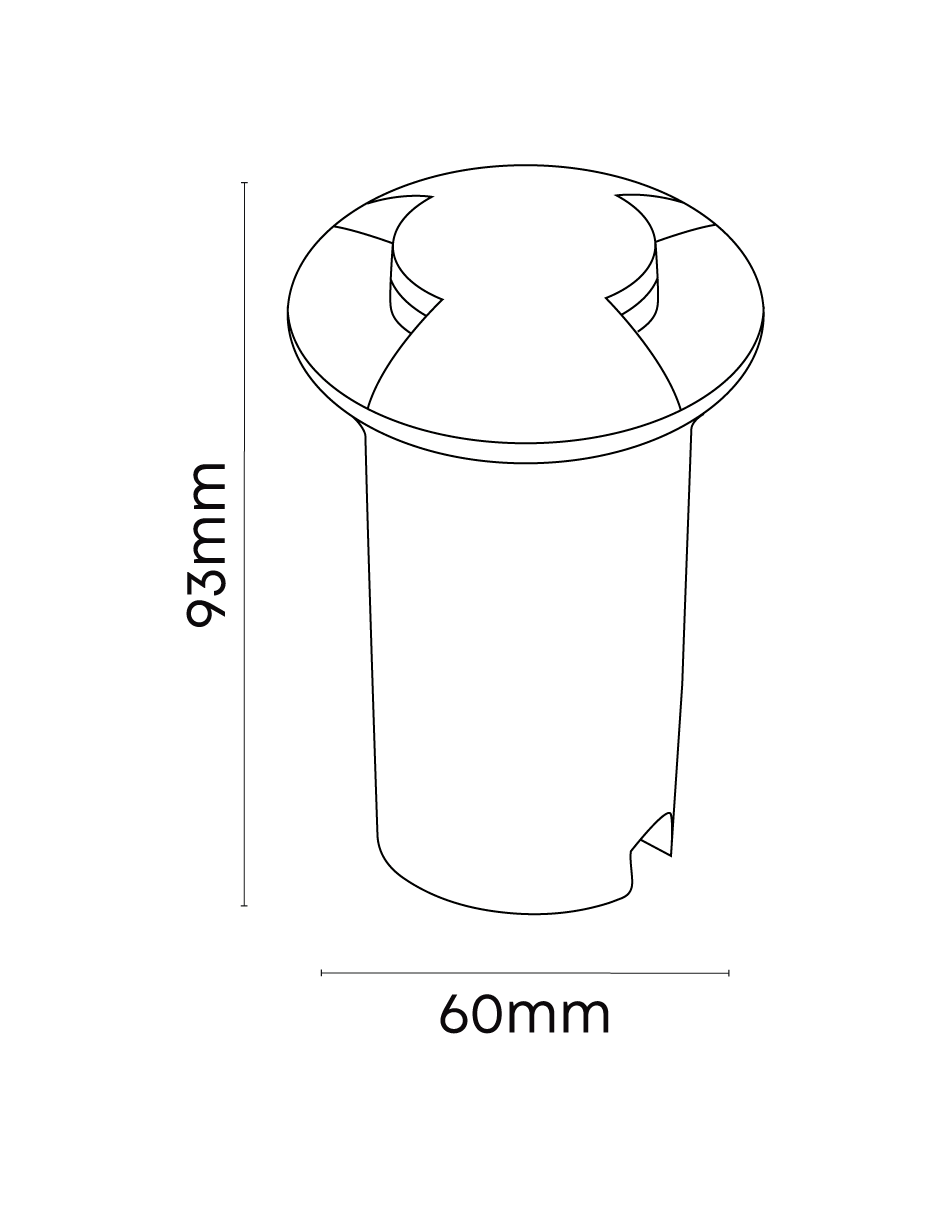 EMPOTRADO DE CORTESÍA DOS APERTURAS 2W 100-240V 3000K IP67