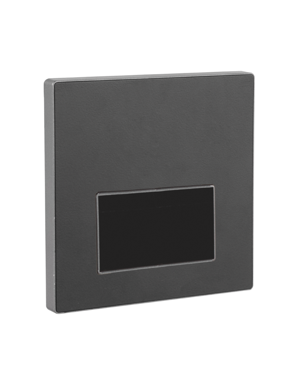 LUZ DE CORTESÍA CUADRADO APERTURA RECTANGULAR 3000K 90º GRIS