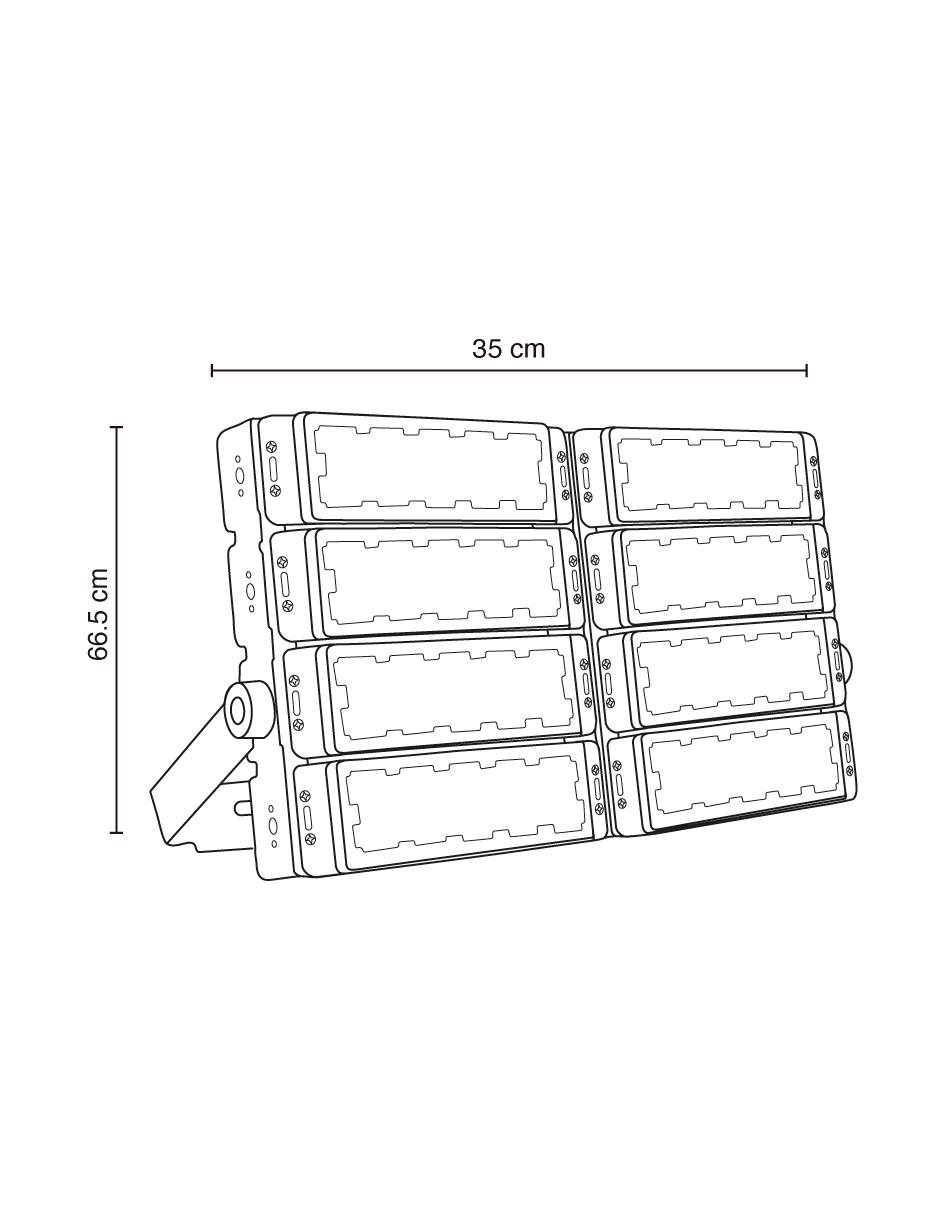 REFLECTOR LED MODULAR 400W 5700K 85-277V IP65 IK08 4KV
