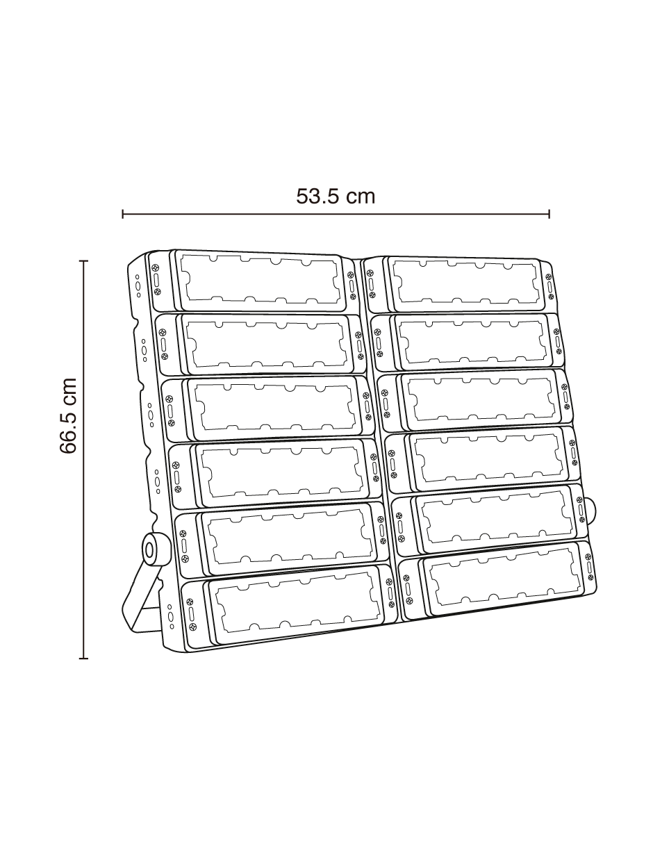 REFLECTOR LED MODULAR 600W 5700K 85-277V IP65 IK08 4KV