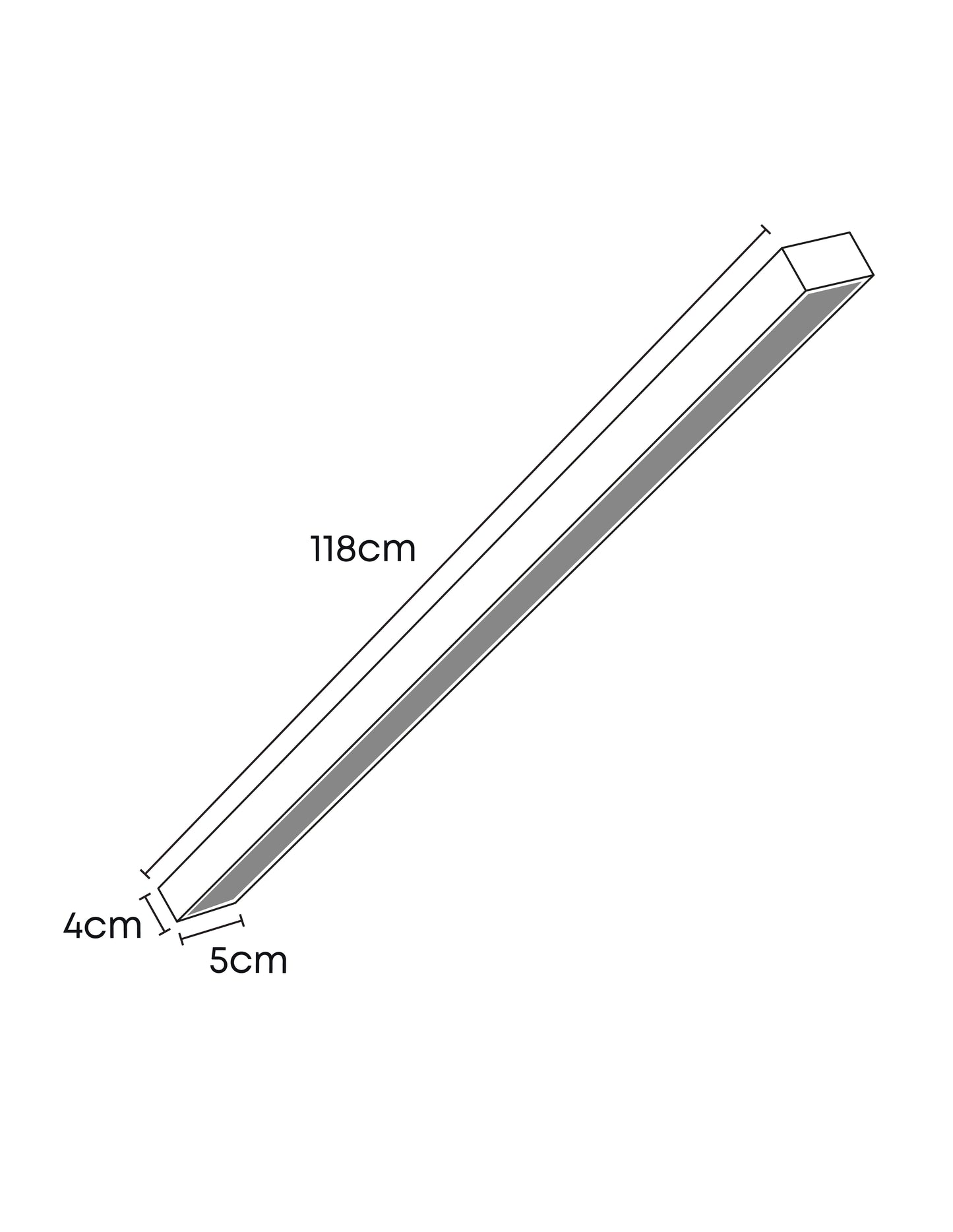 LUMINARIA LINEAL  NEGRA 24W  4000K