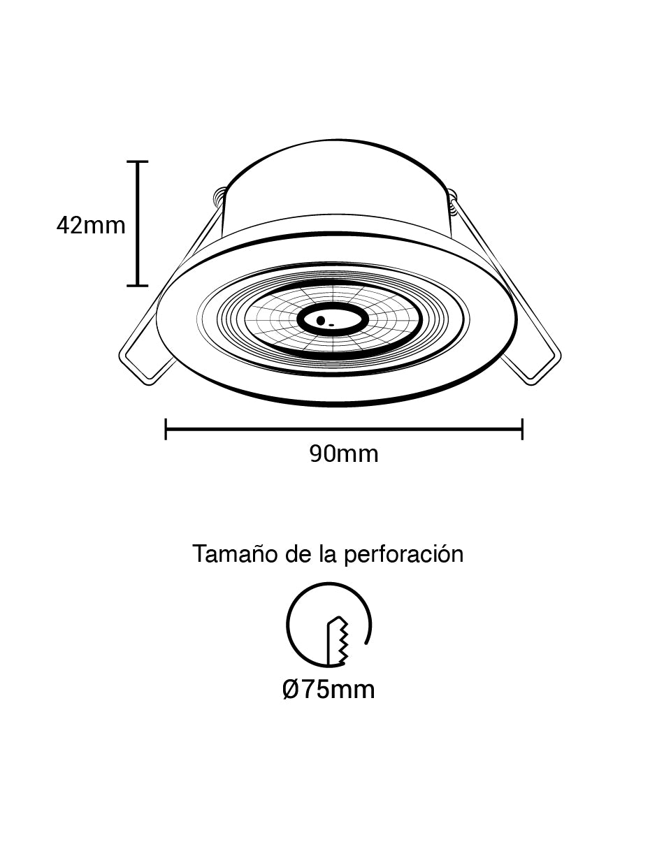 LUMINARIO LED SPOTLIGHT 5W 2700K 100-240V