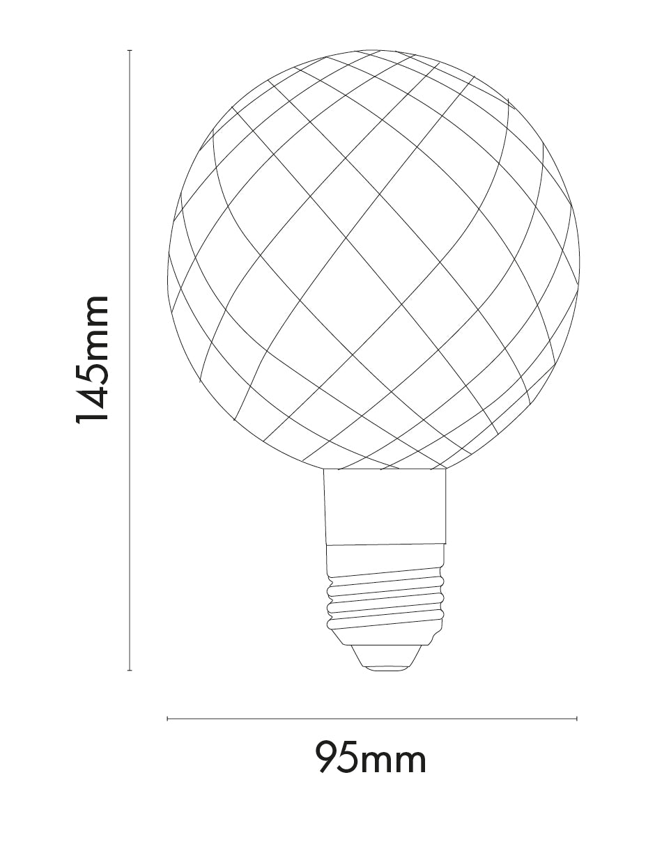 LÁMPARA LED VINTAGE G95 DISCO 4W 2500K BASE E27 ATENUABLE