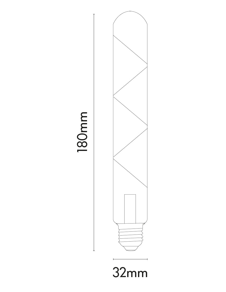 LÁMPARA LED VINTAGE T180 4W 2500K BASE E27 ATENUABLE