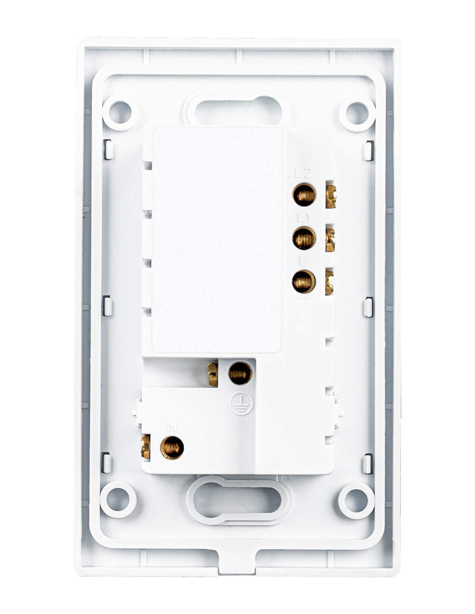 INTERRUPTOR DOBLE CON TOMACORRIENTE BLANCO