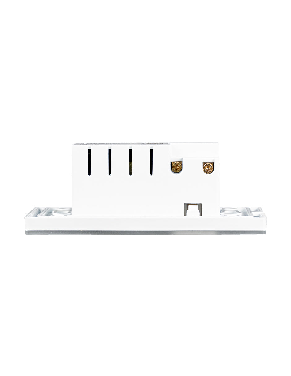 INTERRUPTOR DOBLE CON TOMACORRIENTE BLANCO