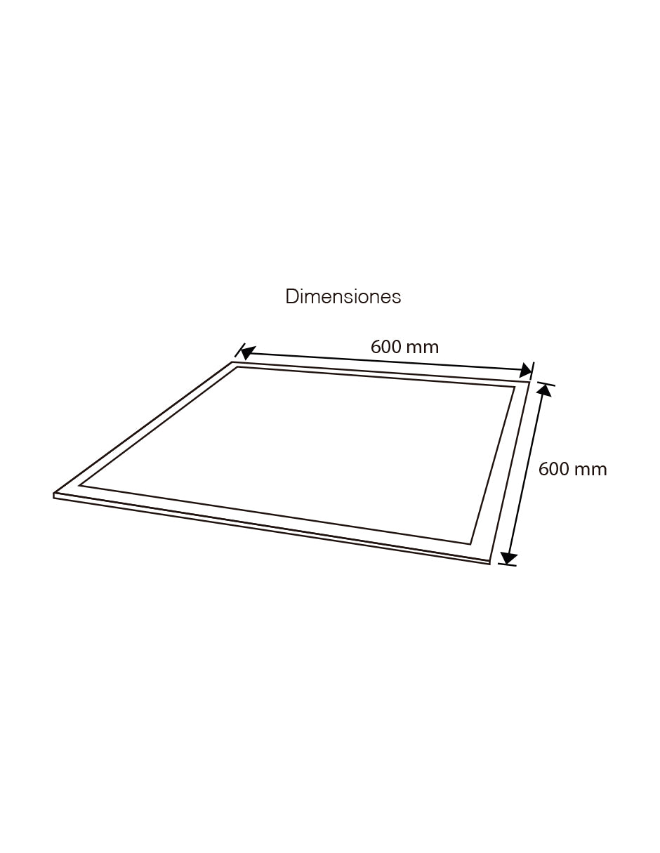 LUMINARIO PANEL LED 40W 6500K 60x60 100-277V