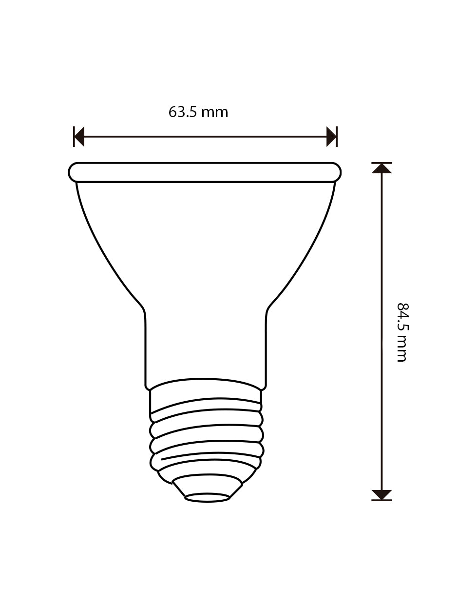LAMPARA LED PAR20 ATENUABLE 8W 3000K 100-130V E26 LONG NECK