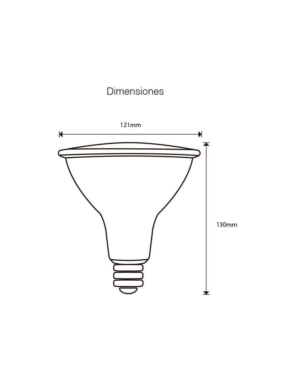 LAMPARA LED PAR38 15W 3000K 110-265V E26 LONG NECK