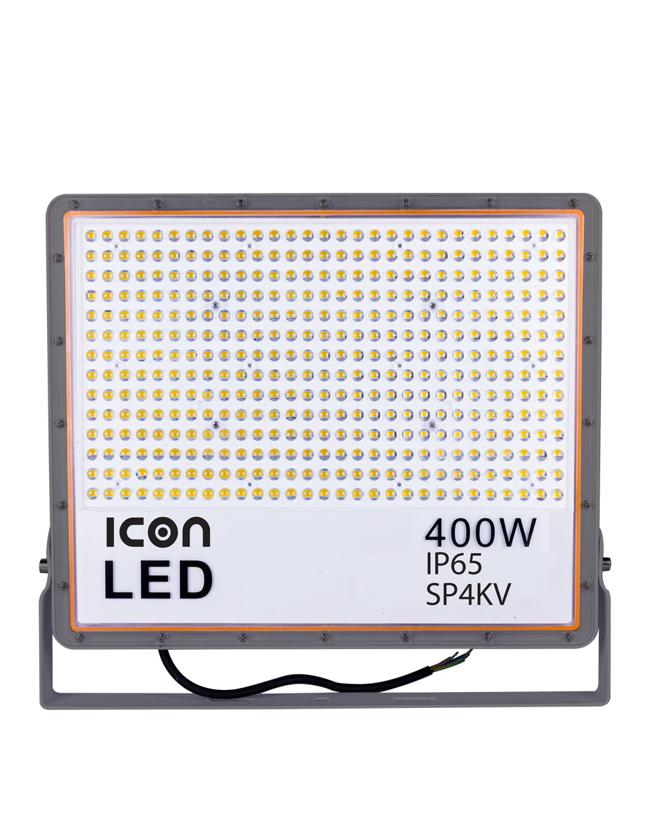 LUMINARIO LED REFLECTOR 400W 5000K 100-277V IP65 NEGRO