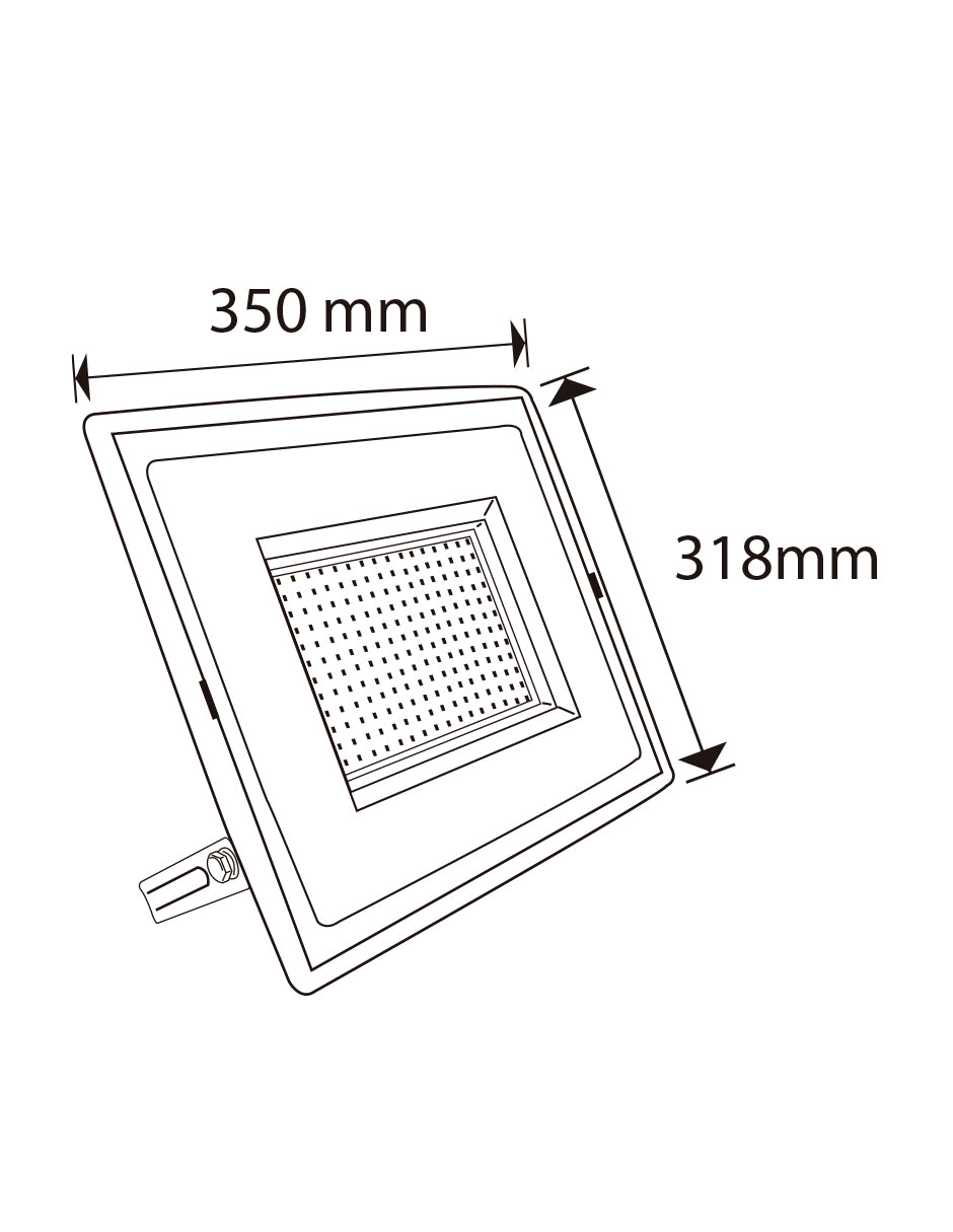 LUMINARIO LED REFLECTOR 200W 5000K 100-277V IP65 NEGRO