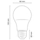 LÁMPARA LED A60 12W 3000K 100-240V