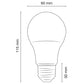 LÁMPARA LED A60 10W 6500K 100-240V