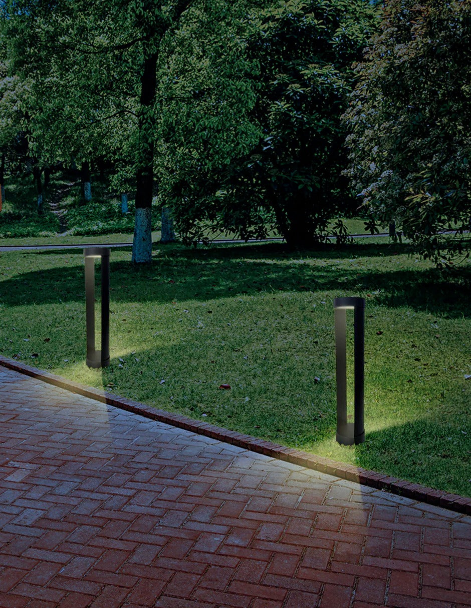 LUMINARIO TIPO BOLARDO 9W 3000K 100-240V 35CM CILINDRO