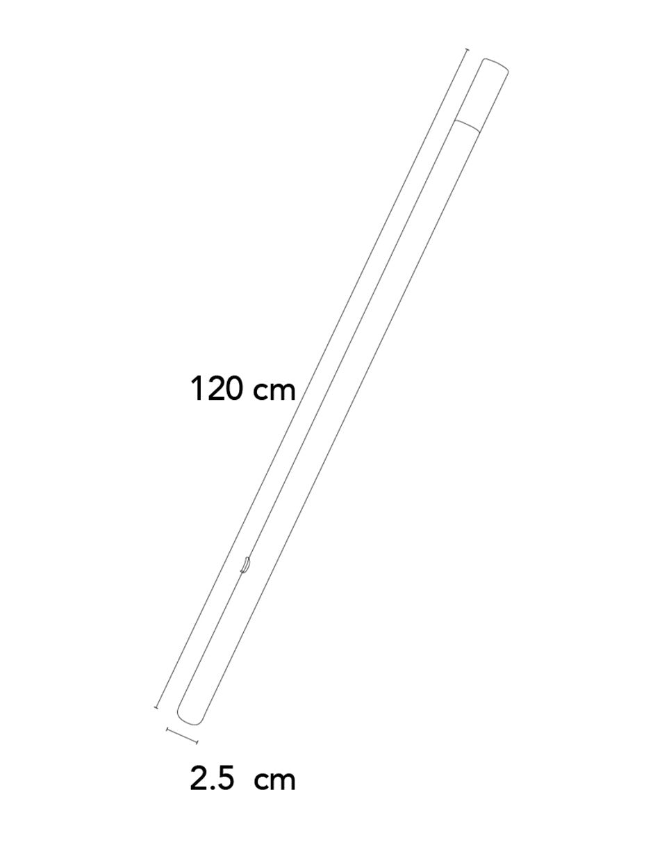 LUMINARIO TIPO BOLARDO 2W 3000K 100-240V 120CM CERILLO