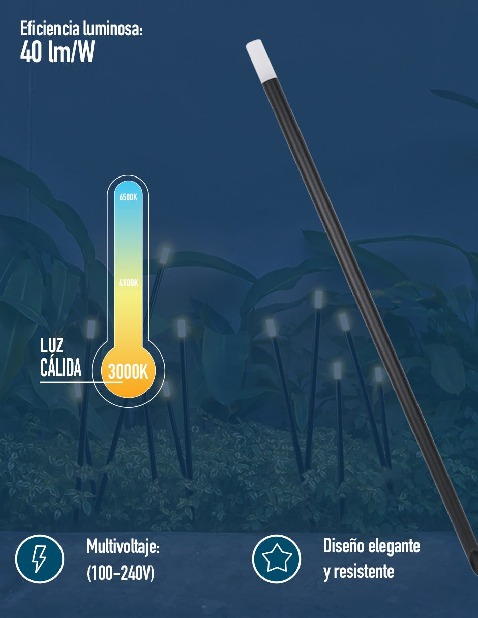 LUMINARIO TIPO BOLARDO 2W 3000K 100-240V 90CM CERILLO