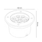 LUMINARIA EMPOTRADA A PISO LED 12W 3000K 85-265V 30° IP67 2KV IK08