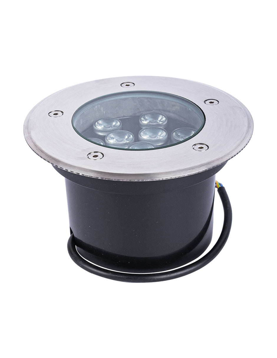 LUMINARIA EMPOTRADA A PISO LED 9W 3000K 85-265V 30° IP67 2KV IK08
