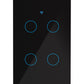 INTERRUPTOR CUATRUPLE WIFI NEGRO Con Neutro