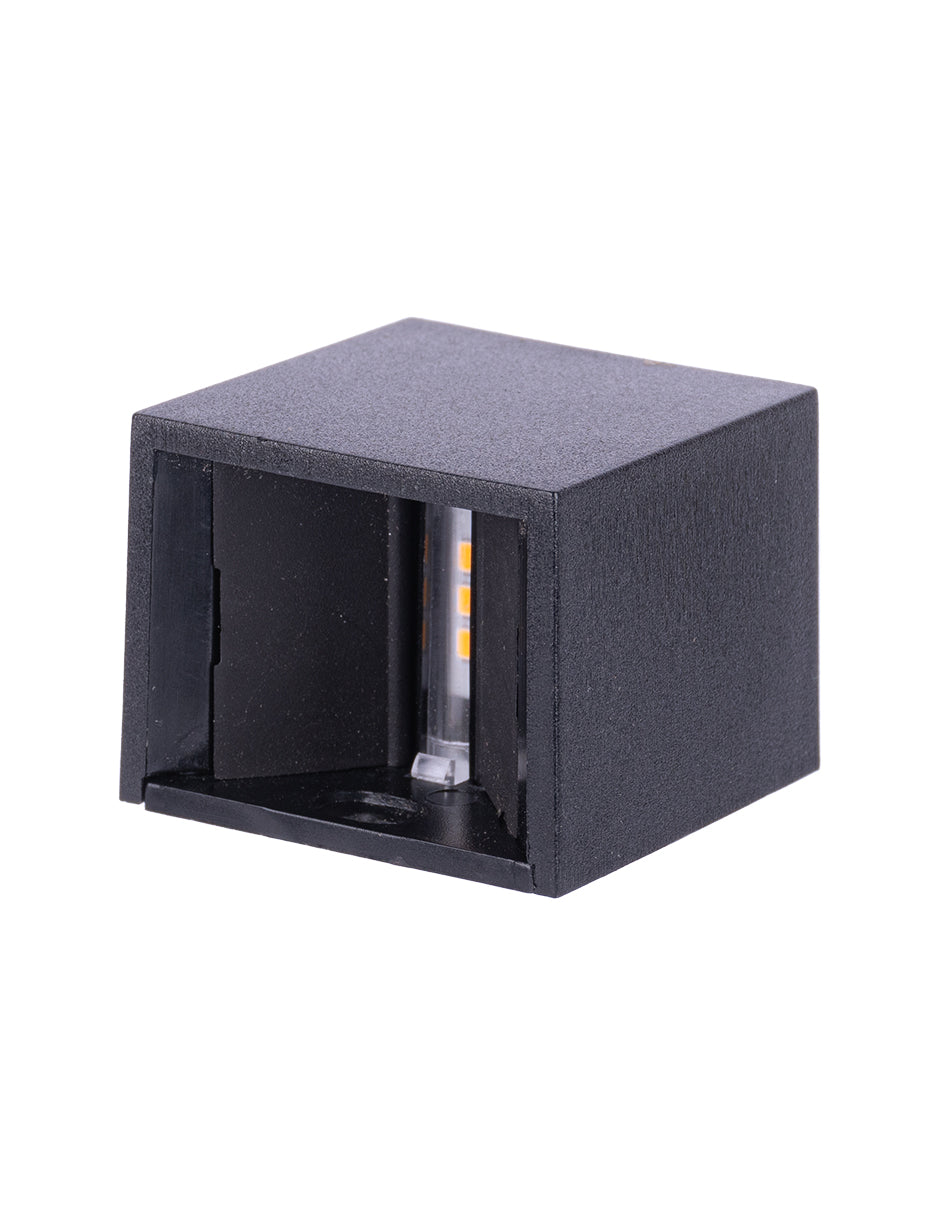 APLIQUE DECORATIVO CUBO NEGRO HAZ AJUSTABLE 2W 3000K