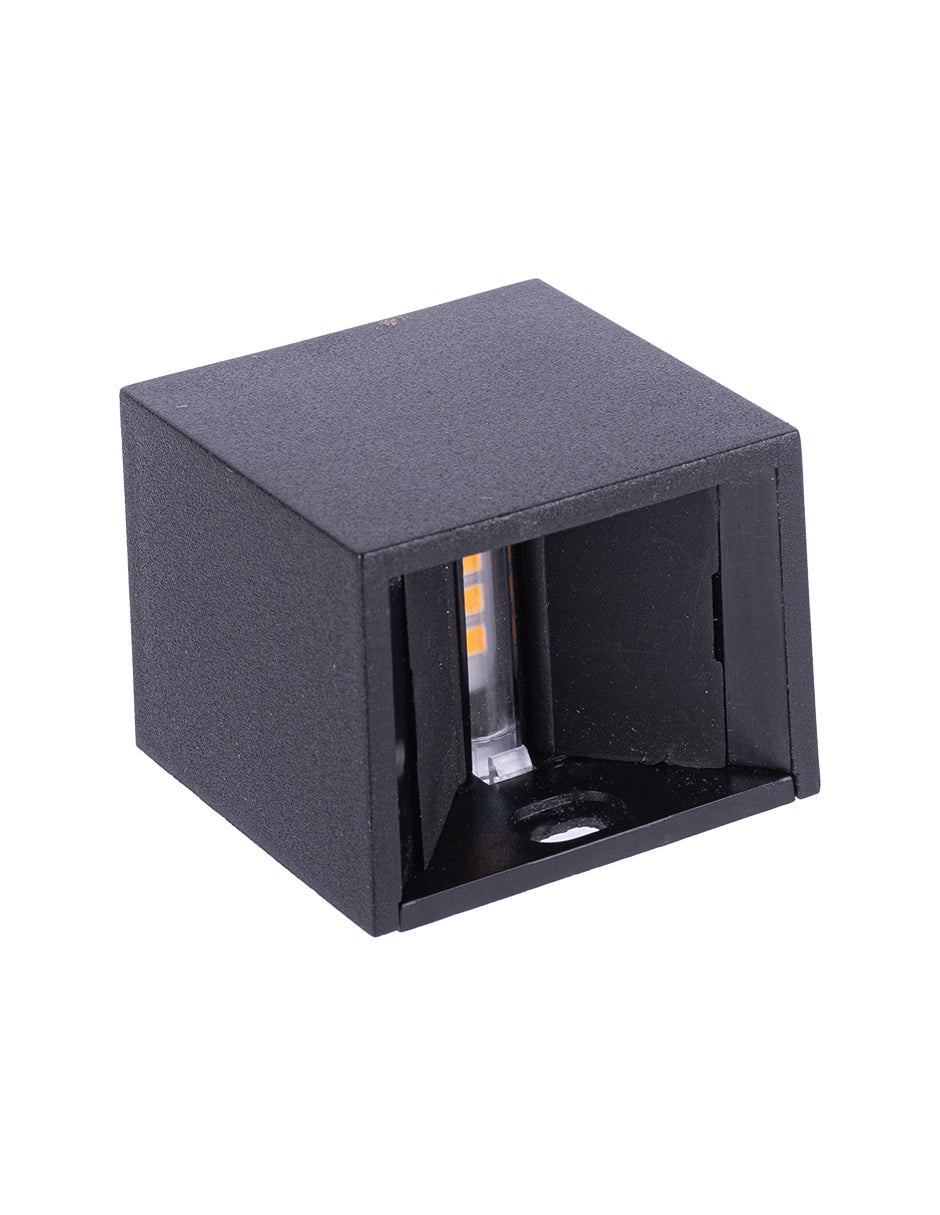 APLIQUE DECORATIVO CUBO NEGRO HAZ AJUSTABLE 2W 3000K