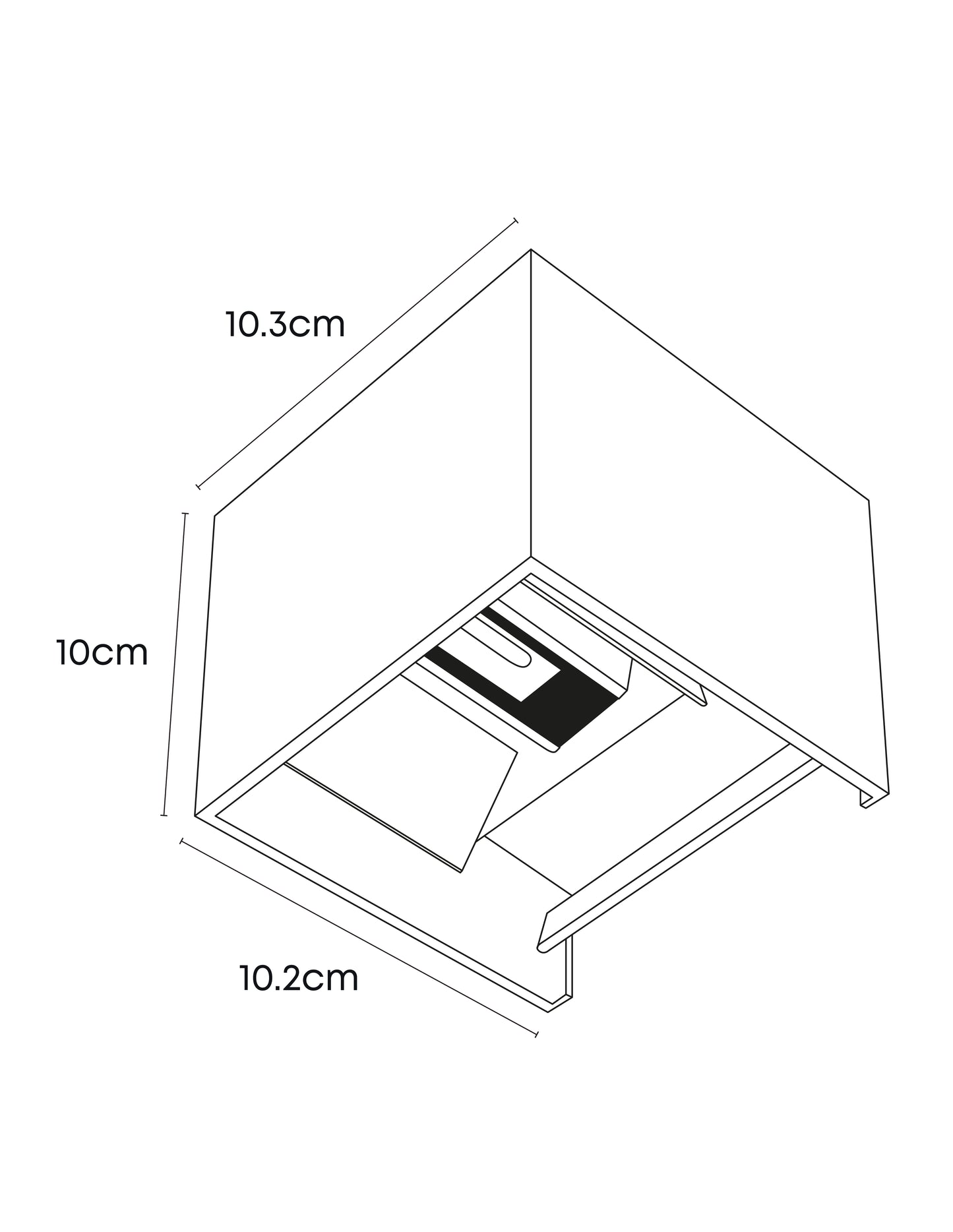 APLIQUE DECORATIVO CUBO BLANCO HAZ AJUSTABLE 6W 3000K