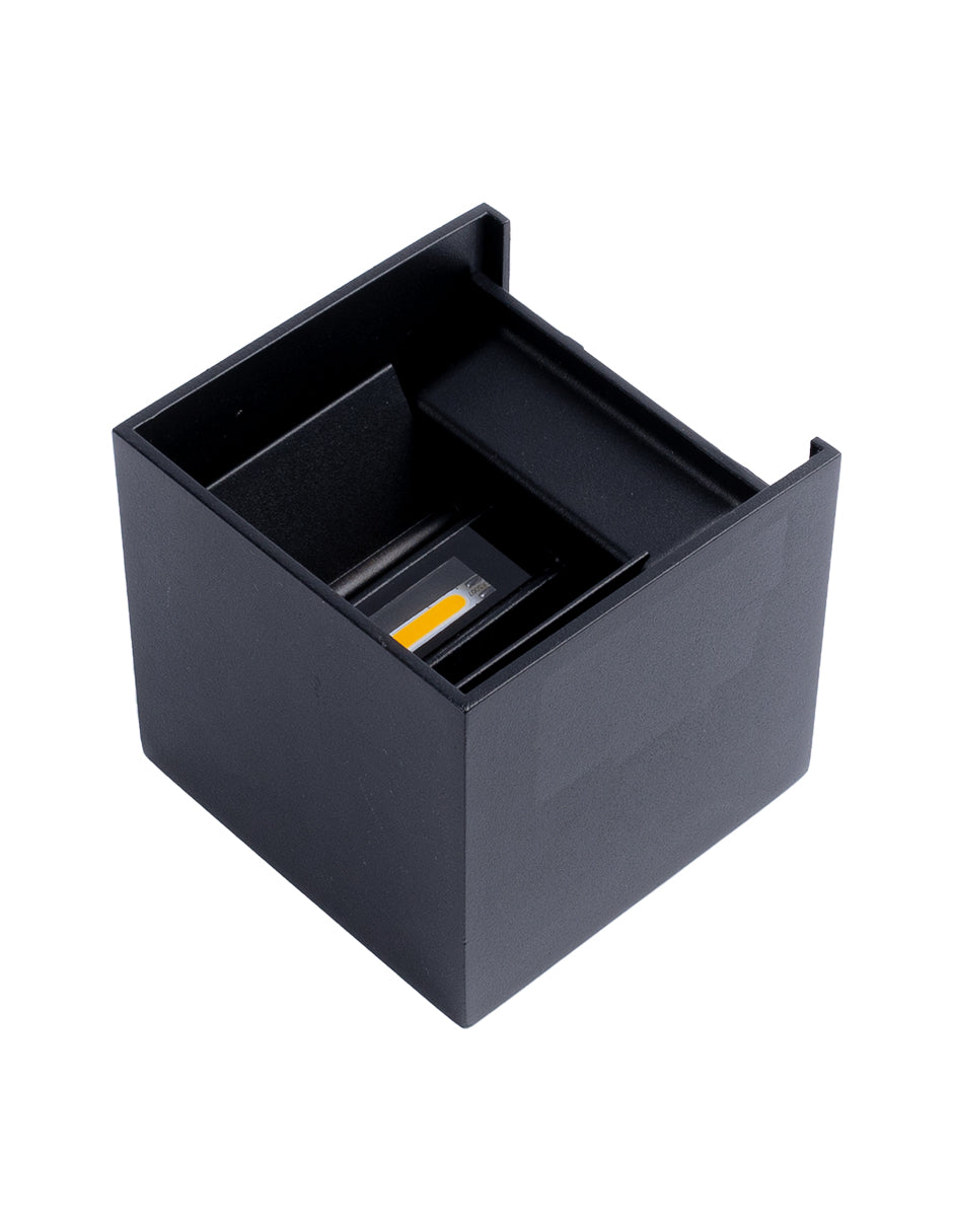 APLIQUE DECORATIVO CUBO NEGRO HAZ AJUSTABLE 6W 3000K