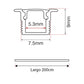 PERFIL DE ALUMINIO DE EMPOTRAR 5.3mm