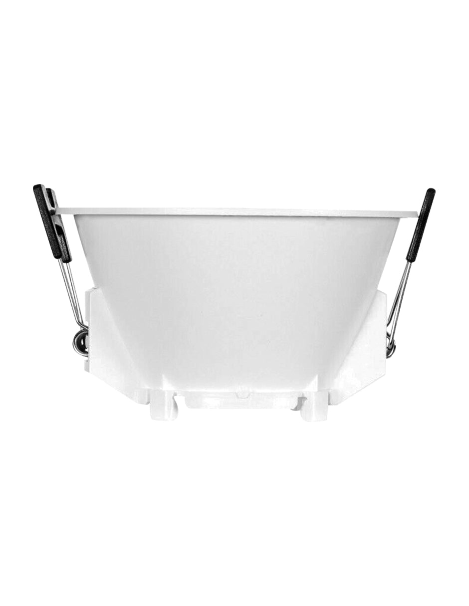 PORTALÁMPARA EMPOTRABLE REDONDO BLANCO POLICARBONATO