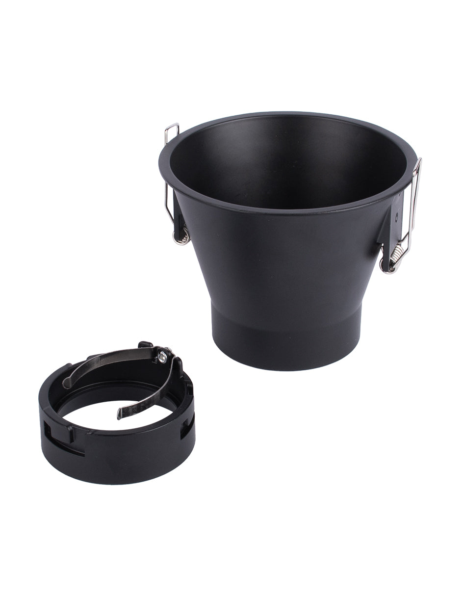 PORTALÁMPARA EMPOTRABLE REDONDO NEGRO ALUMINIO CON BASE GU10