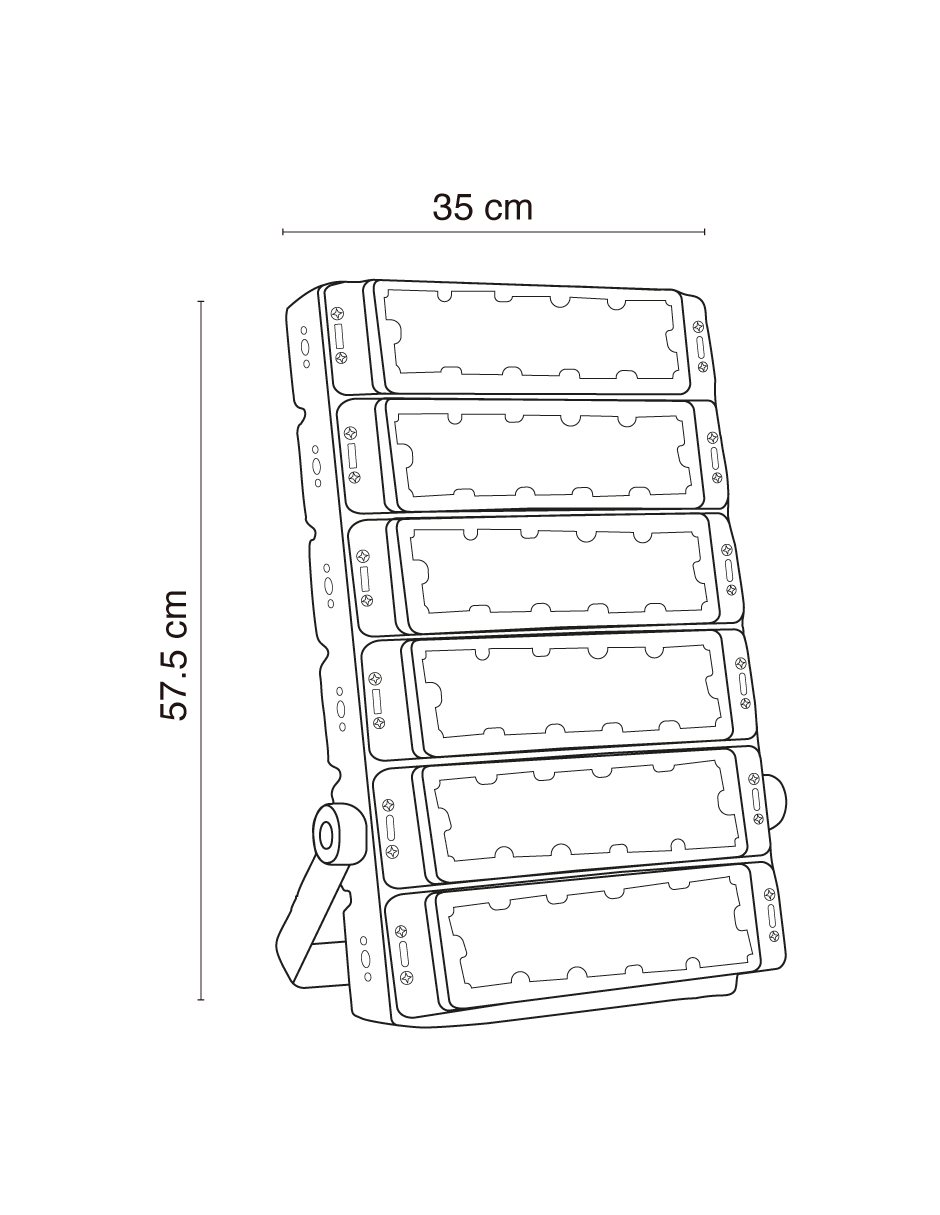 REFLECTOR LED MODULAR 300W 5700K 85-277V IP65 IK08 4KV