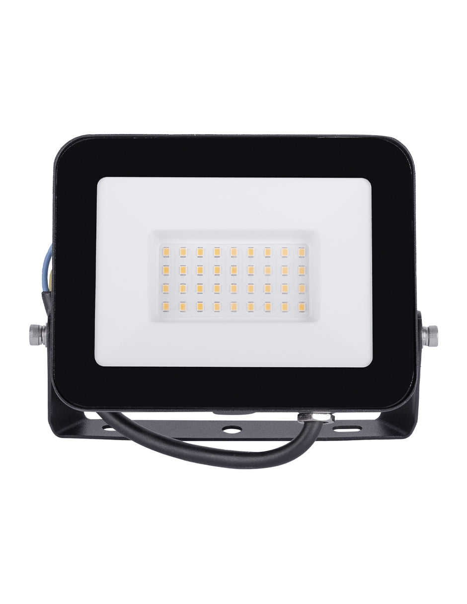LUMINARIO LED REFLECTOR 30W 3000K 100-240V IP65 NEGRO