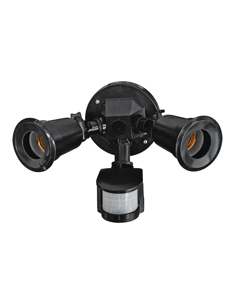 Sensor de Movimiento con Doble Base E27 Negro 180° 110-130V