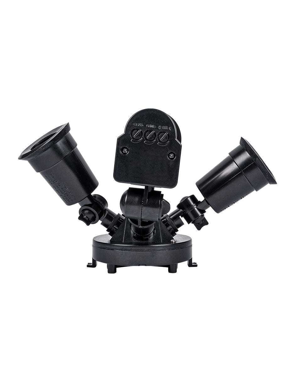 Sensor de Movimiento con Doble Base E27 Negro 180° 110-130V