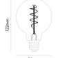 LÁMPARA LED VINTAGE G80 6W 2500K BASE E27 ATENUABLE