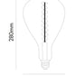 LÁMPARA LED VINTAGE P160 6W 2500K BASE E27 ATENUABLE