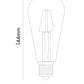 LÁMPARA LED VINTAGE ST64 4W 2500K BASE E27 ATENUABLE