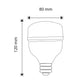 LÁMPARA LED ALTA POTENCIA OPALINO 20W 3000K 100-240V E26