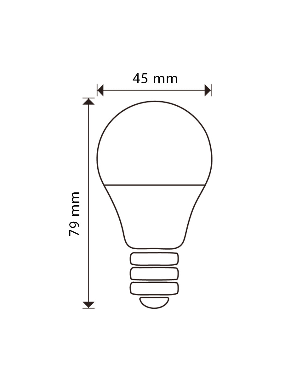 LÁMPARA LED G45 5W 3000K 100-240V