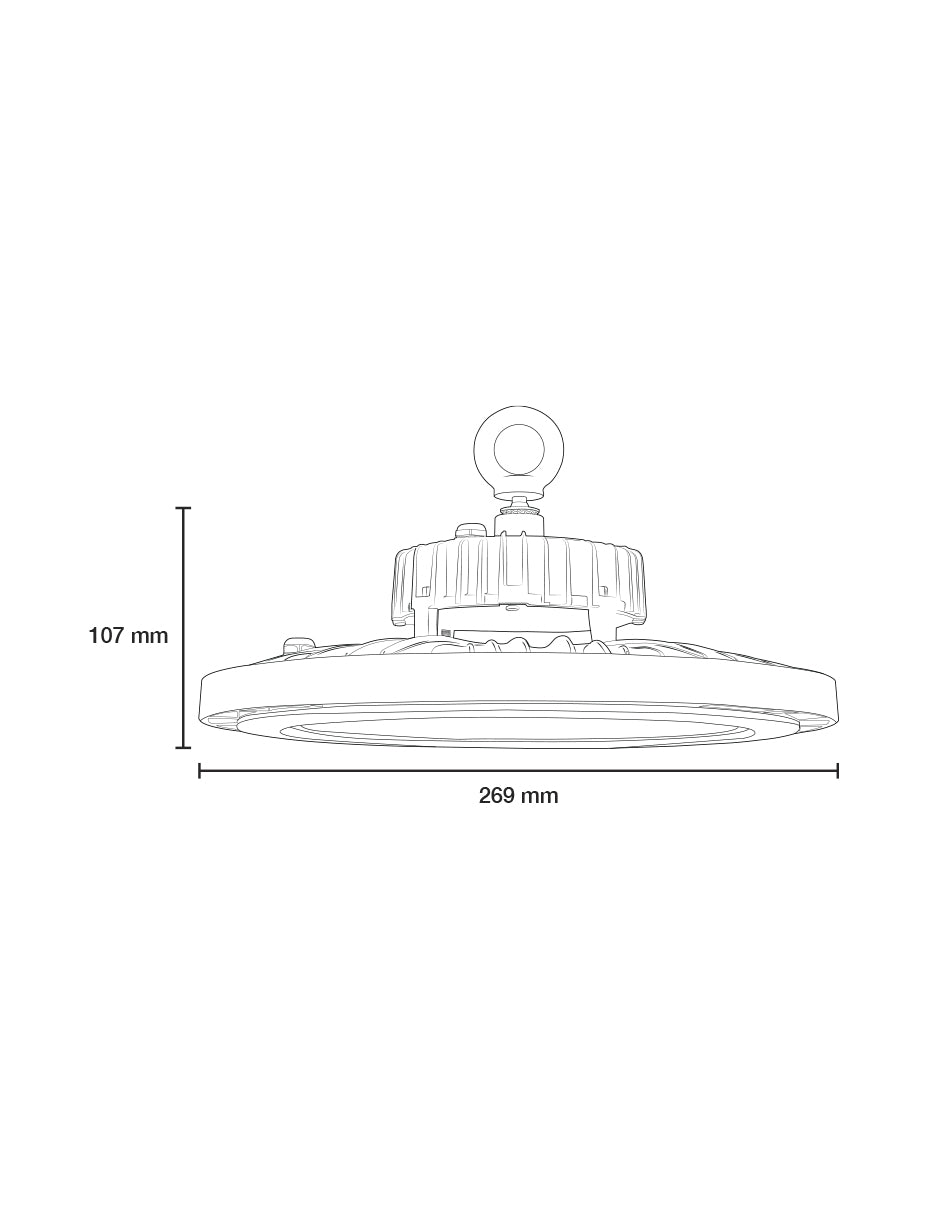 LUMINARIO LED HIGHBAY 100W 5700K 100-277V IP65