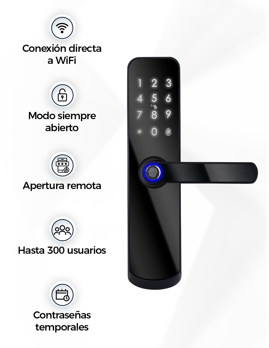 CERRADURA INTELIGENTE WIFI LARGA