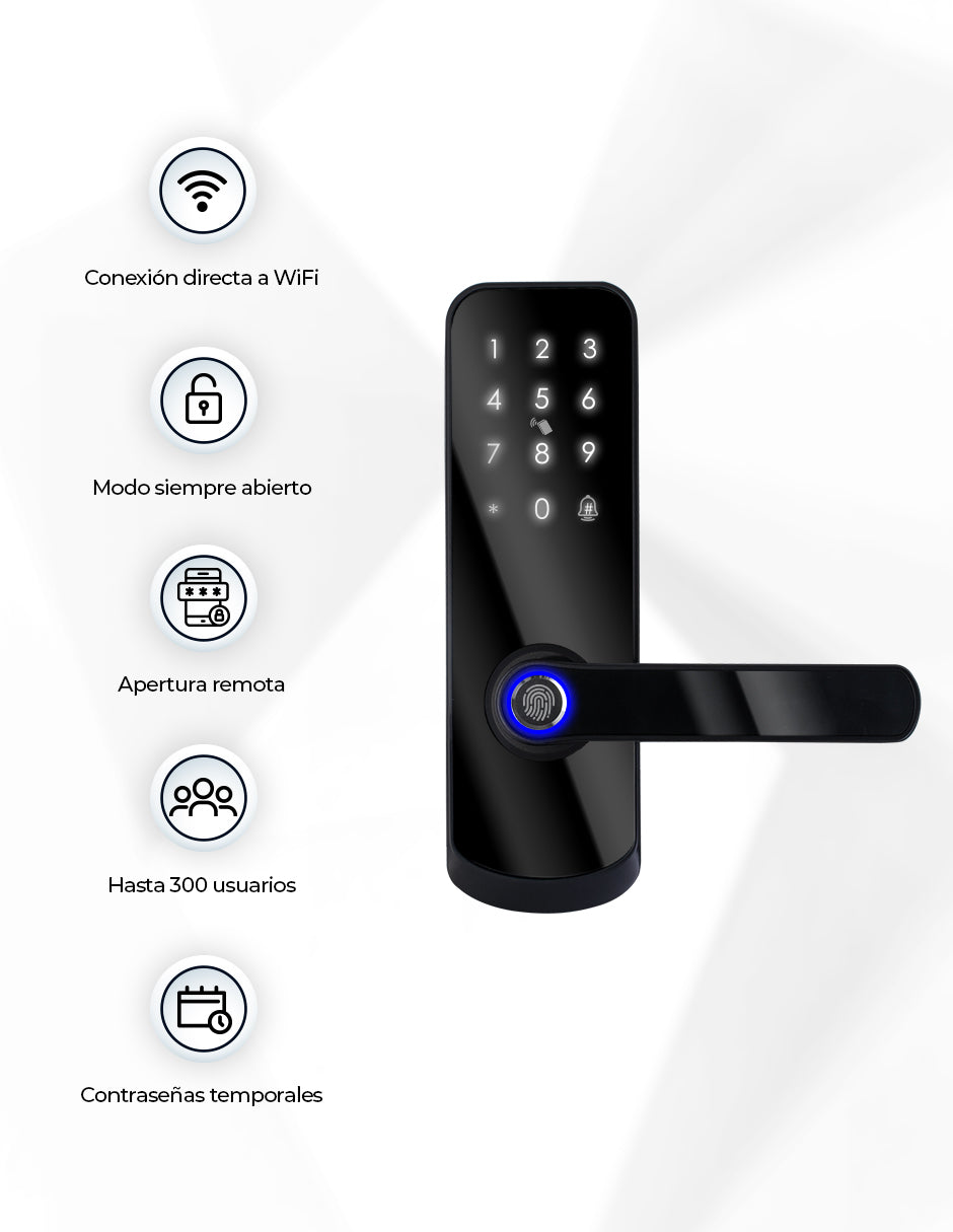 CERRADURA INTELIGENTE WIFI COMPACTA