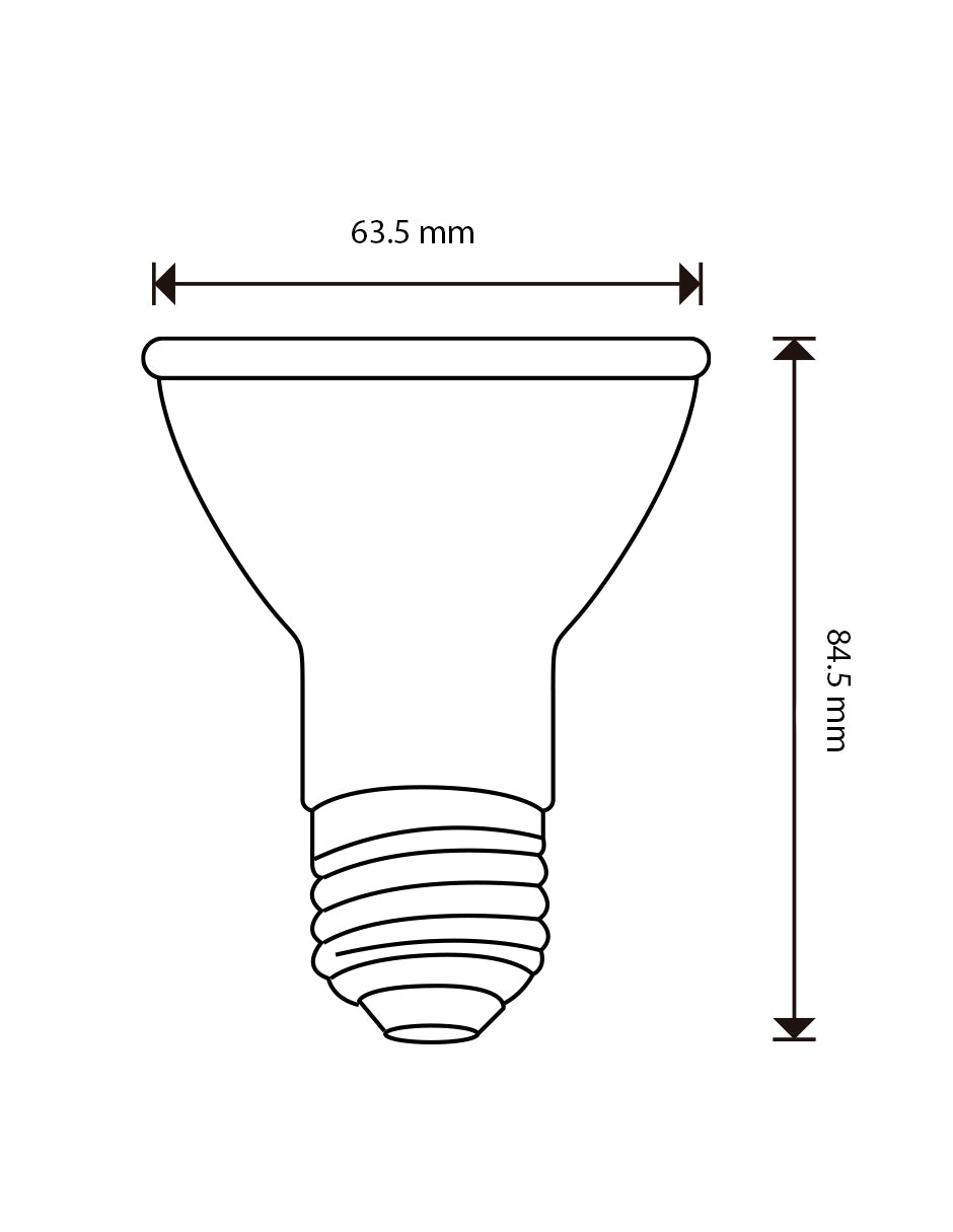 LAMPARA  LED PAR20 ATENUABLE 8W 3000K 100-130V E26 LONG NECK