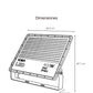 LUMINARIO LED REFLECTOR 400W 5000K 100-277V IP65 NEGRO