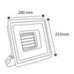 LUMINARIO LED REFLECTOR 150W 5000K 100-277V IP65 NEGRO