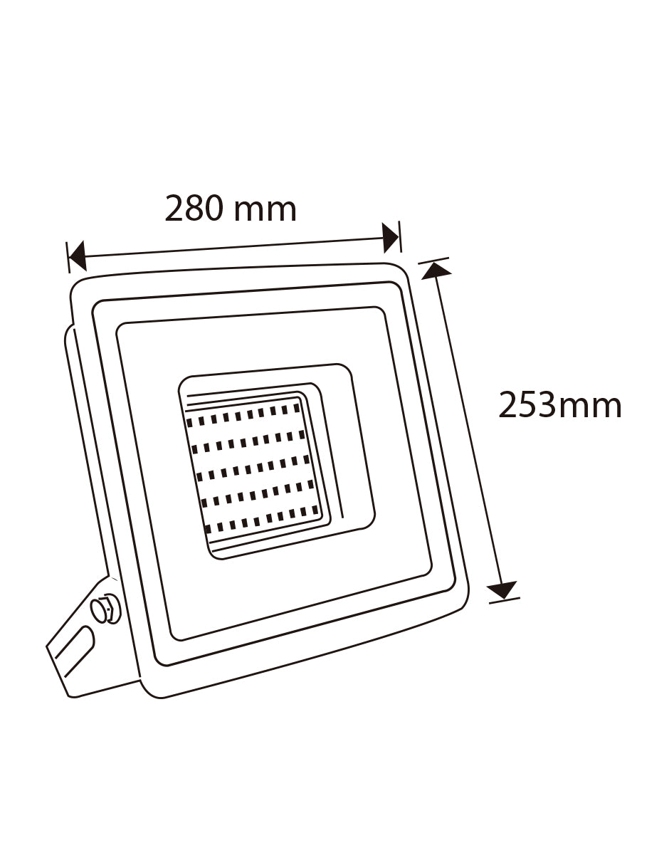 LUMINARIO LED REFLECTOR 150W 5000K 100-277V IP65 NEGRO