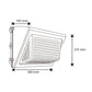 LUMINARIO LED WALL PACK OPALINO 60W 5000K 100-277V IP65